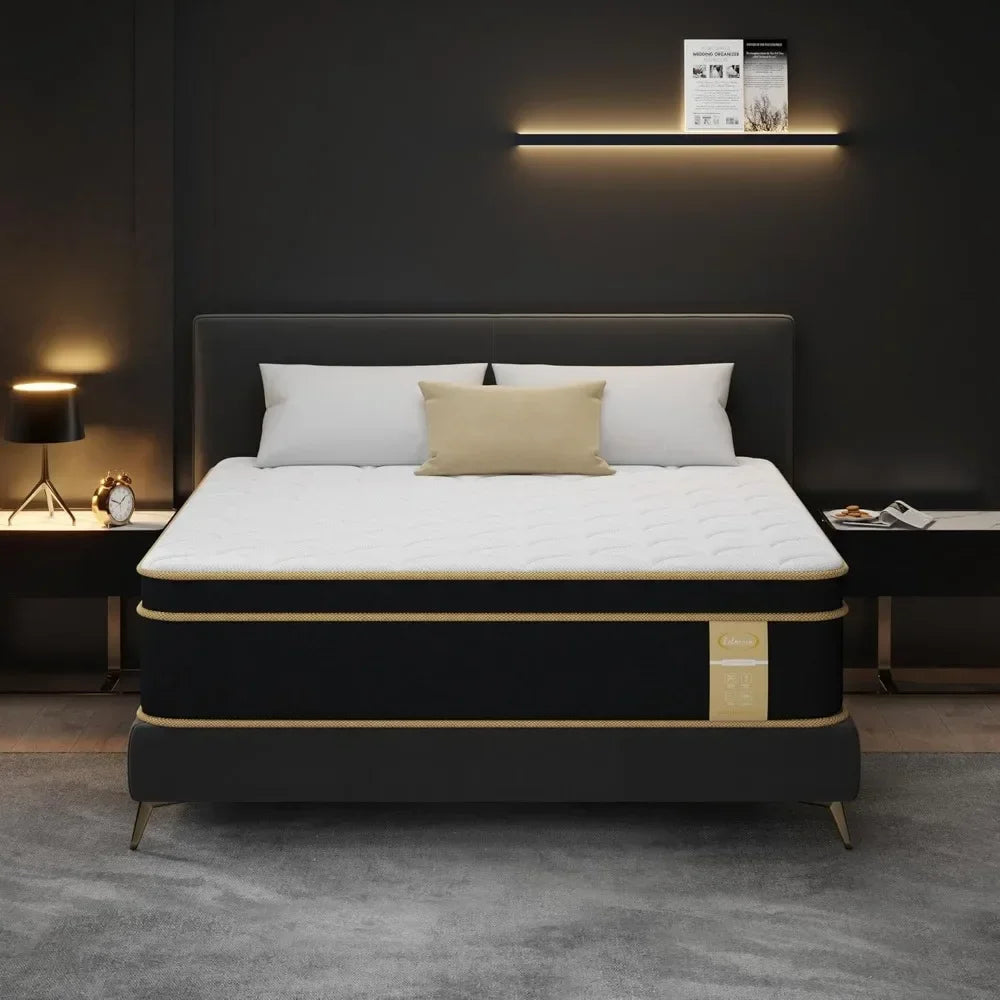 Ljustra Full Size Foam and Spring Hybrid Mattress 12 Inch Medium Firm