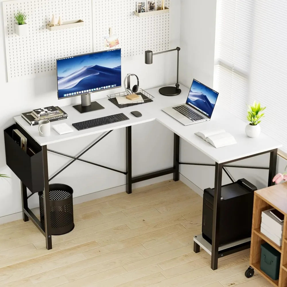 L Shaped Desk Gaming Corner Table 50 Inch Home Office PC Workstation