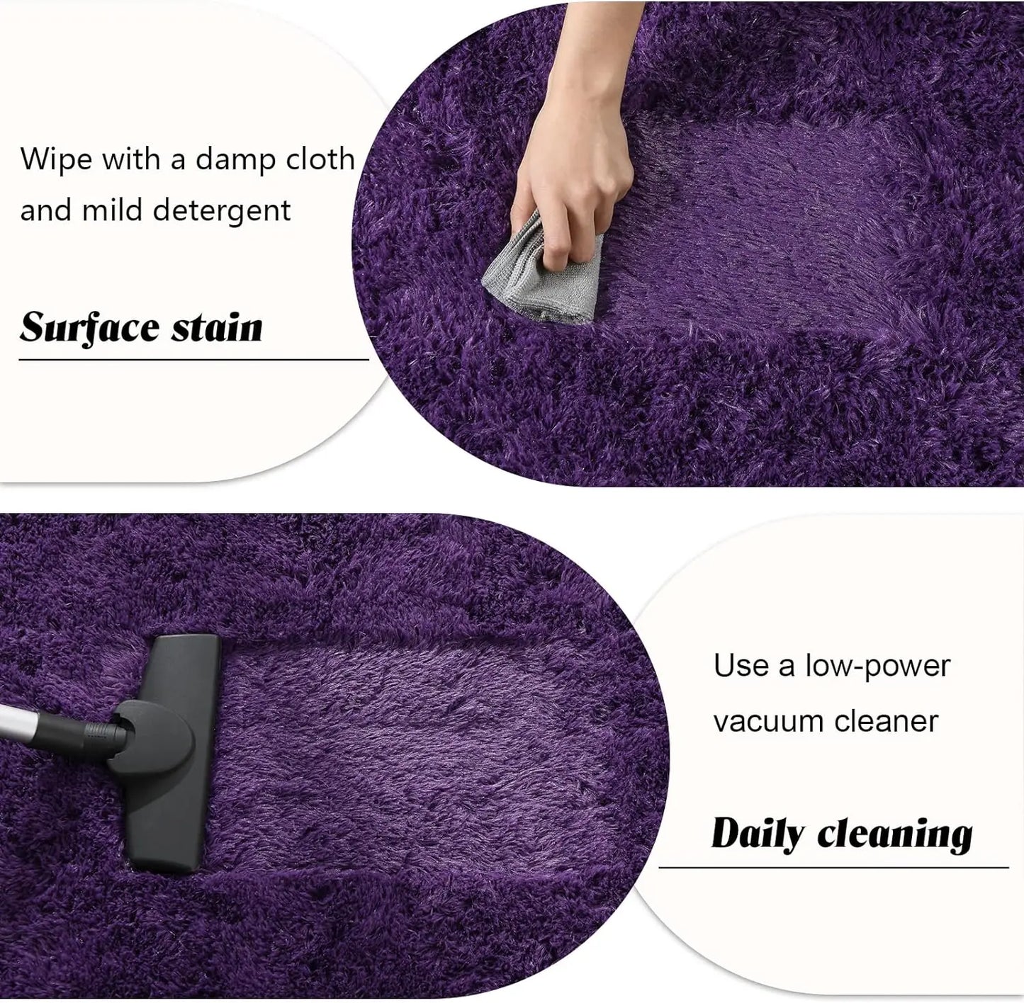Fluffy Area Rugs for Bedroom Living Room Soft Fuzzy Non Slip Carpet