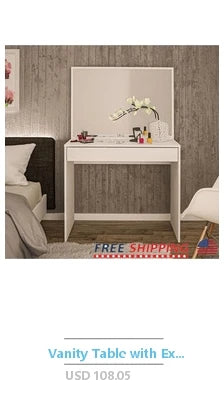 Light Makeup Vanity Table with Adjustable Brightness Mirror Storage