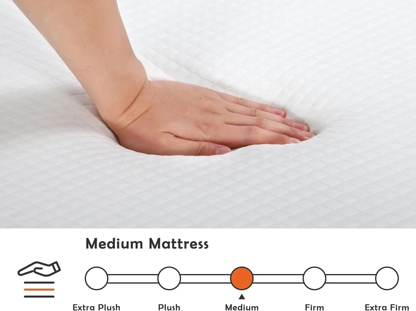 Ljustra King Size Gel Memory Foam Mattress Medium Firm Cool Sleep