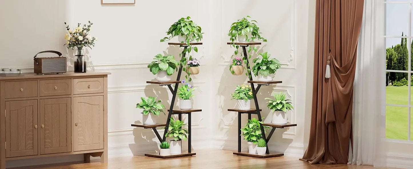 Plant Stand with Grow Light Indoor 5 Tier Corner Shelf for Multiple Plants