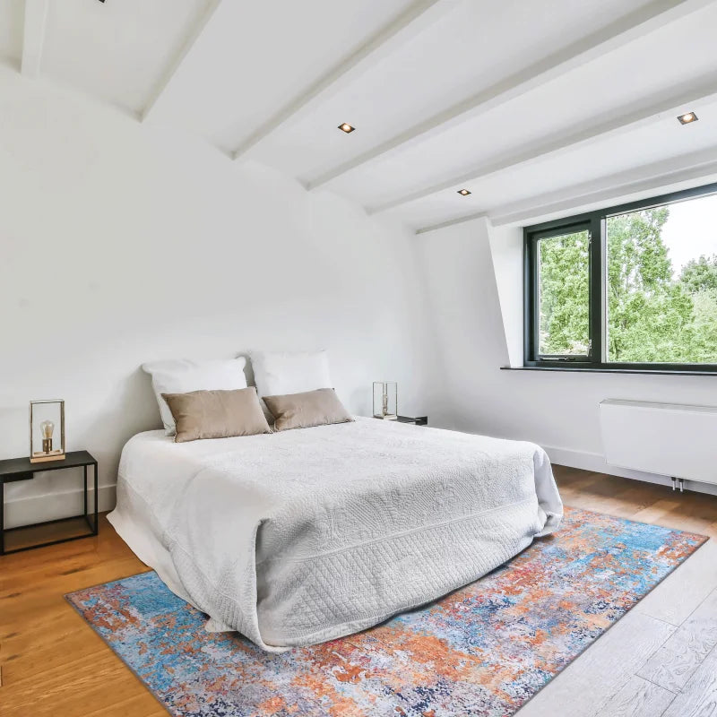 LOOM LUXE 5x8 Area Rug Machine Washable Non-Slip Pet Friendly