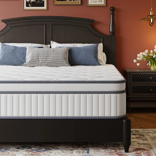 Ljustra Twin Mattress 8 Inch Hybrid Gel Memory Foam Pocketed Springs