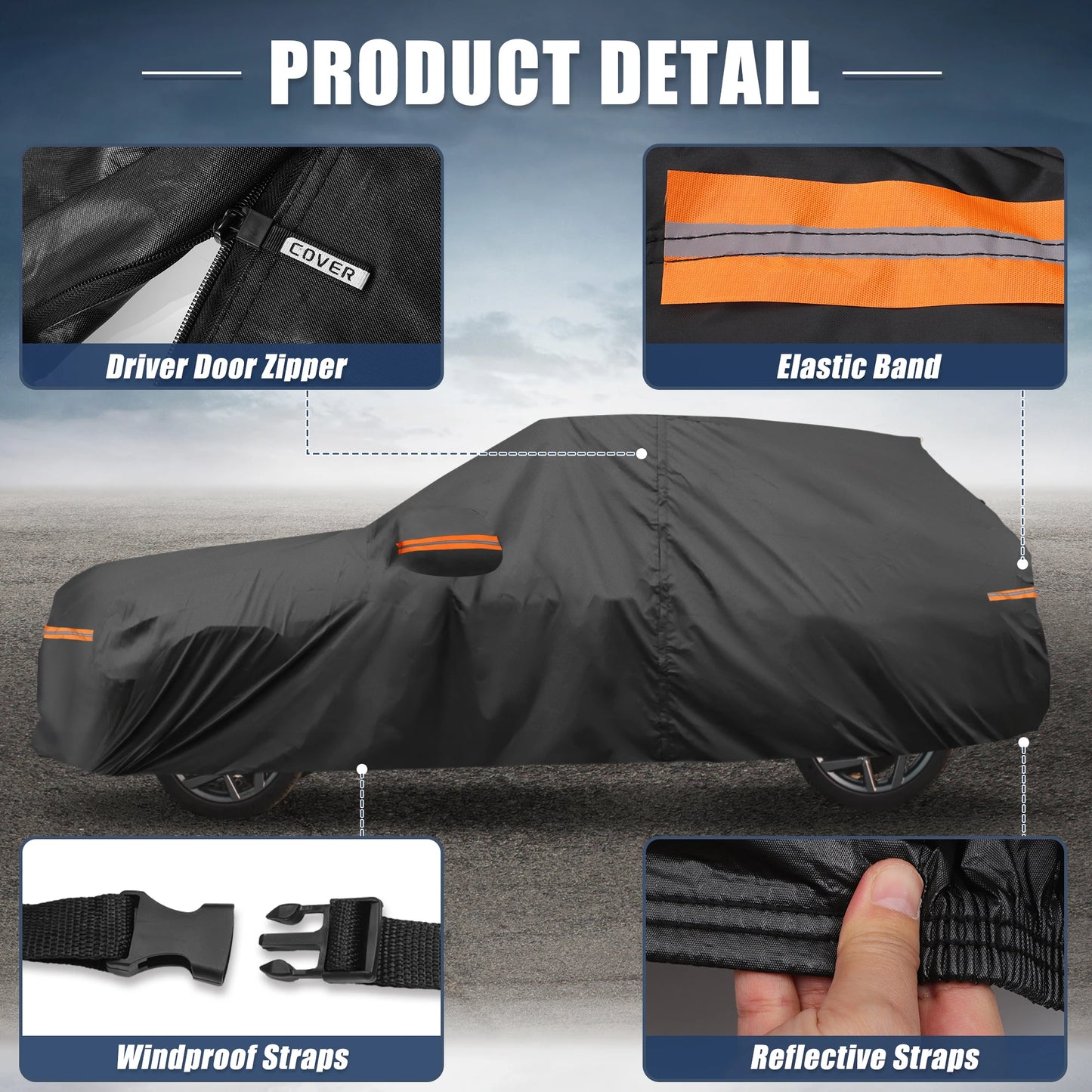 Waterproof 210D PU Oxford Vehicle Cover for Nissan X-Trail 2010-2023