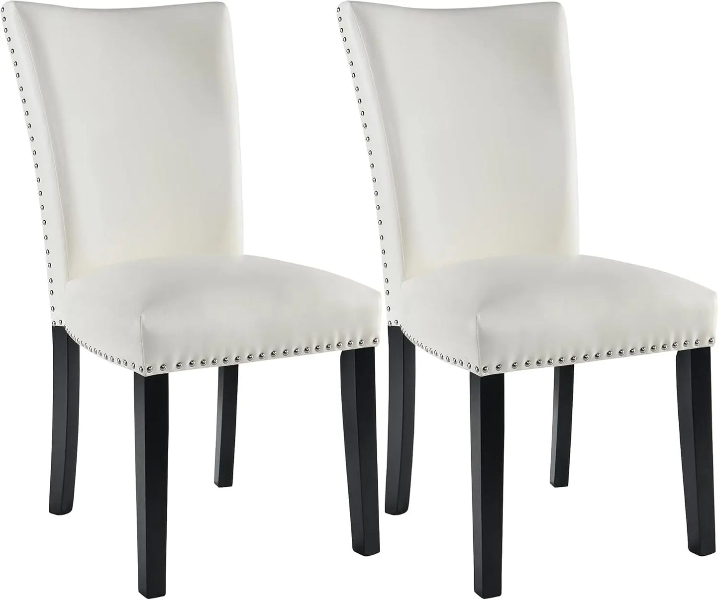 Ljustra Faux Leather Parsons Dining Chairs Set of 2 Modern Kitchen Chairs