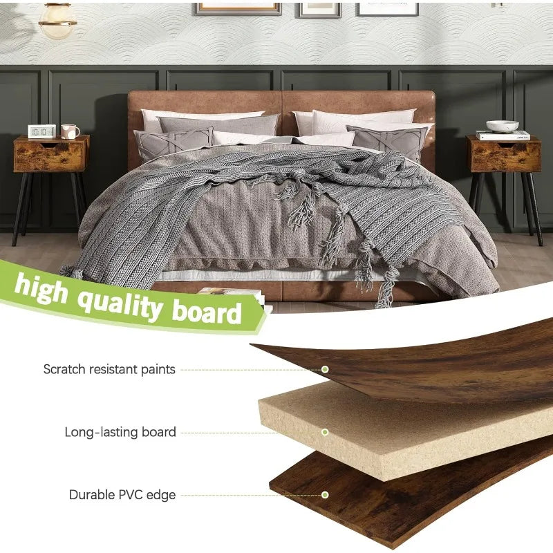 Ljustra Set of 2 Retro Nightstands Mid-Century Modern Furniture