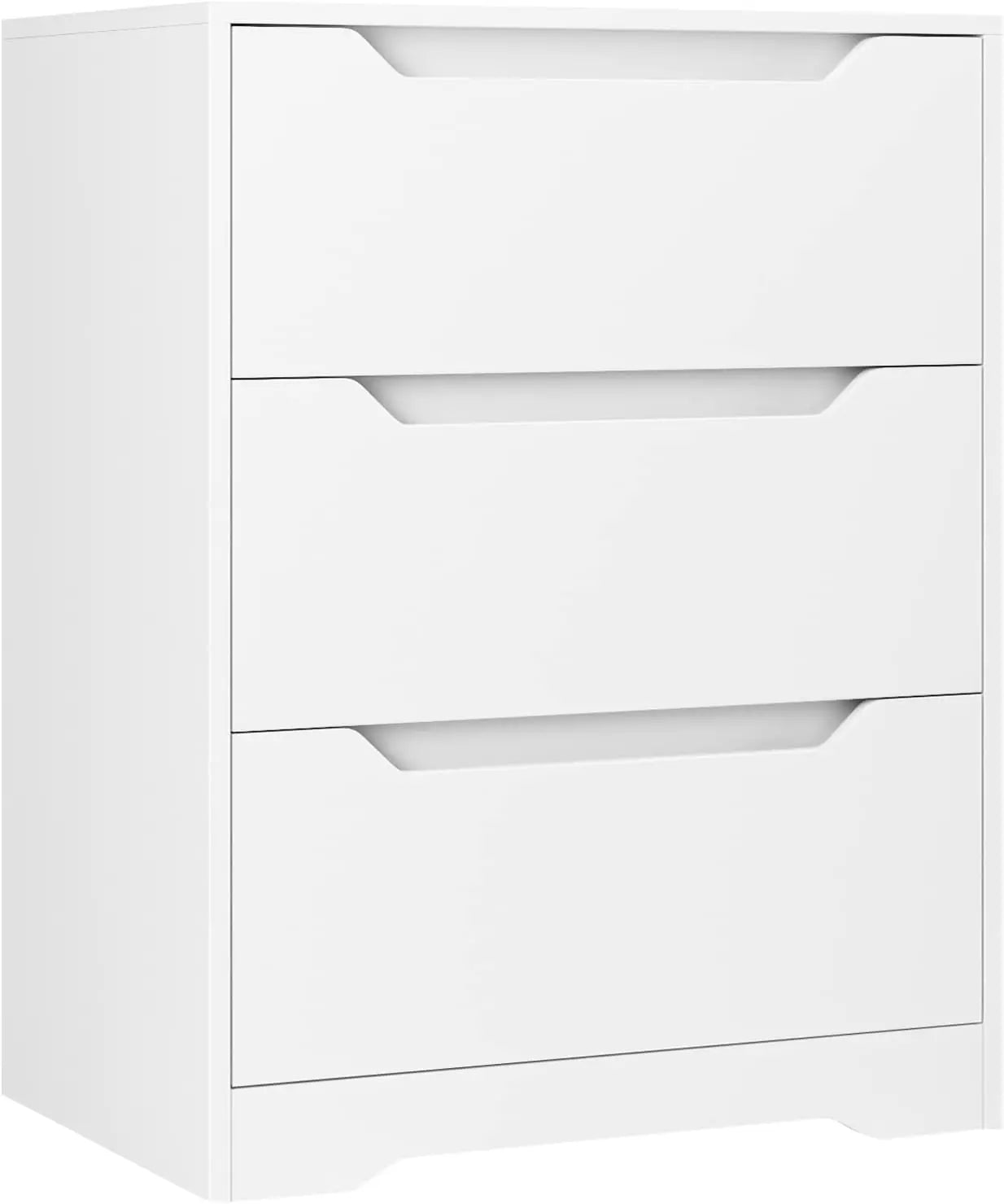 Modern Wood 3 Drawer Dresser Nightstand Storage Chest Accent Furniture