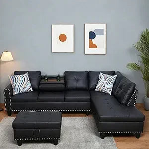 Ljustra Modular Sectional Sofa 4 Seat Convertible Couch Living Room