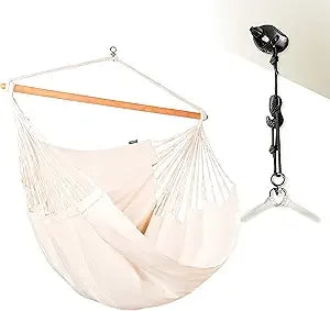 XL King Habana Cotton Hammock Chair with Suspension Kit for Indoor Use