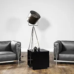 Premium Tempered Glass Side Table Fingerprint Resistant Modern End Table