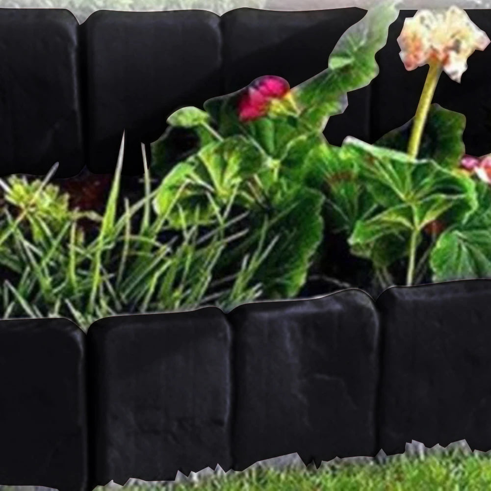 10pcs Garden Landscape Edging Borders Insert Plastic Lawn Edge DIY