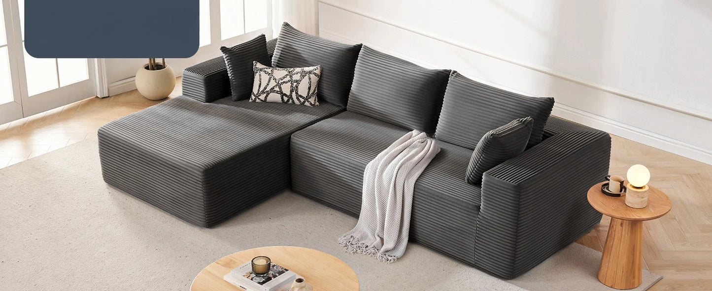 Ljustra Boneless Sectional Sofa with L-Shaped Chaise