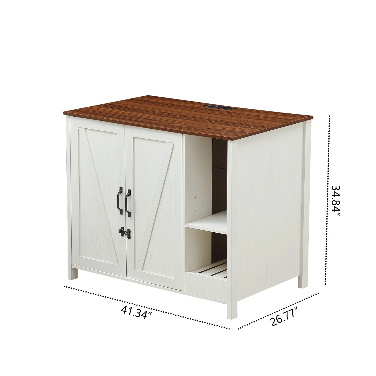 Cat Litter Robot Enclosure Furniture Adjustable Shelf Dog-Proofing