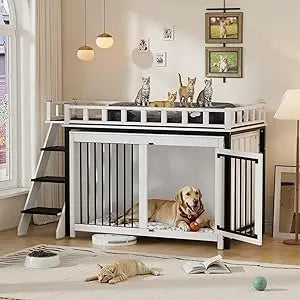 Loft Style Dog Crate Furniture Double Doors Heavy Duty Indoor Kennel