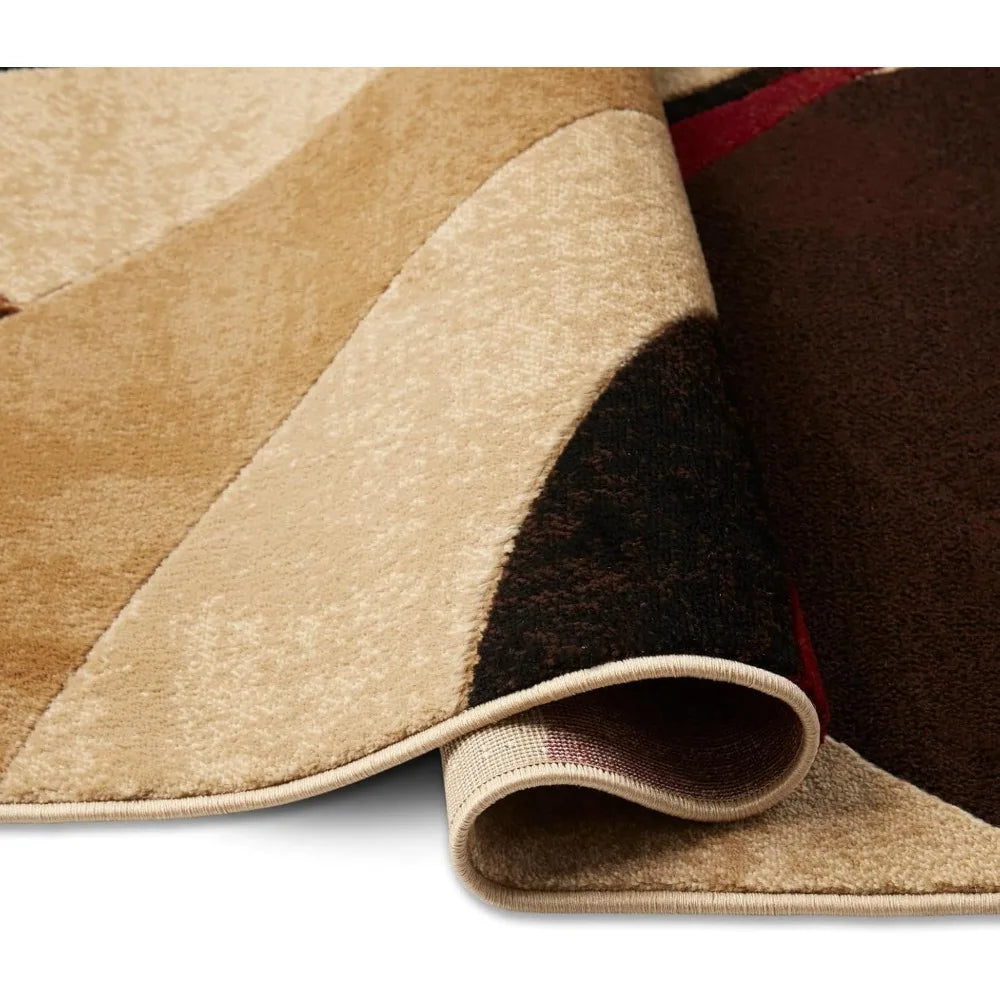 Tribeca Slade Modern Area Rug Abstract Design 6'7"x9'10" Living Room