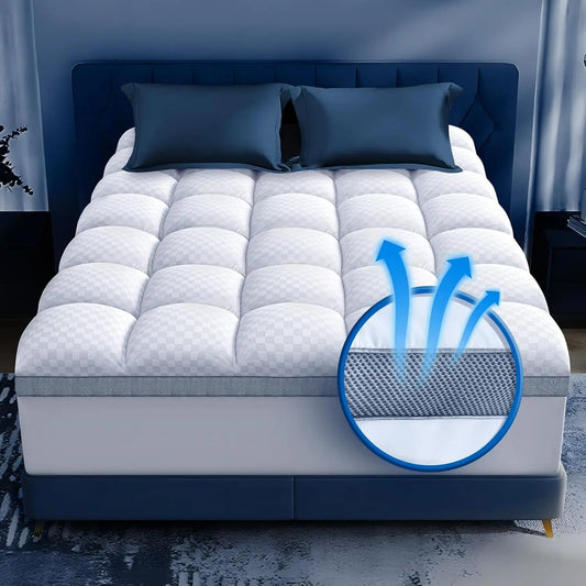 Ljustra Premium Memory Foam Mattress Topper Queen 2Inch Plush Comfort