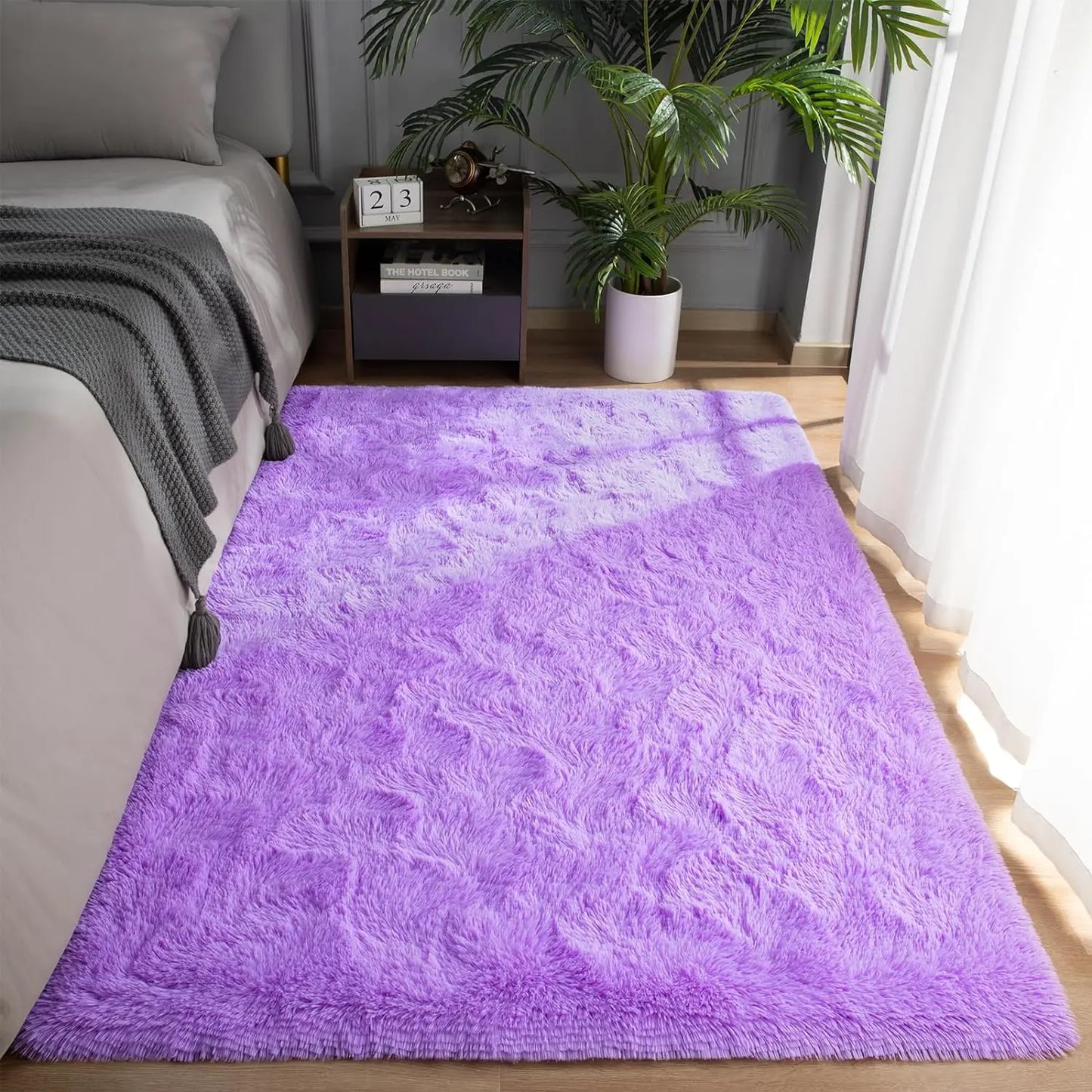 Fluffy Area Rugs for Bedroom Living Room Soft Fuzzy Non Slip Carpet