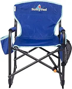 Heavy Duty Portable Folding Camping Chair with Side Table and Pocket