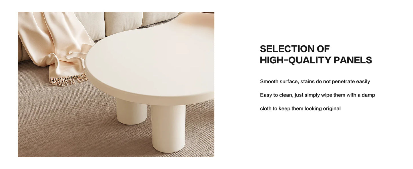 Modern Nesting Coffee Tables Set of 2 Glass Top Irregular Design