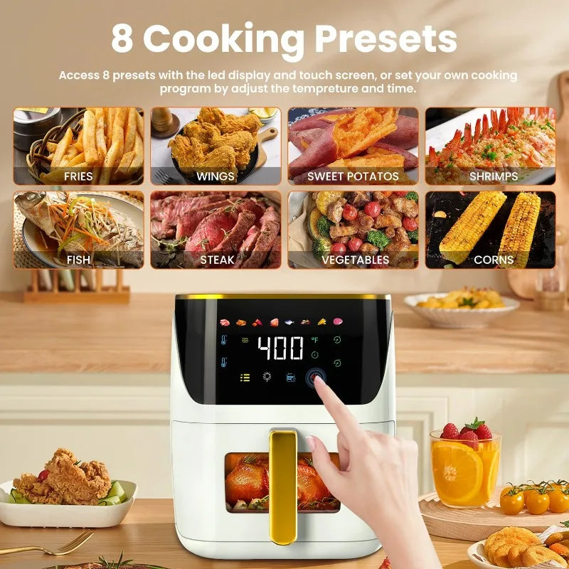 Ljustra 8.5 QT Smart Air Fryer 8 in 1 Touch Screen Healthy Cooking