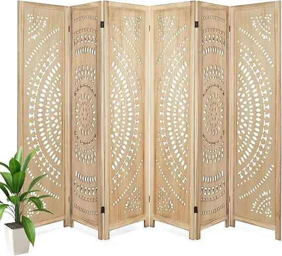 Babion 6 Panel Room Divider Folding Privacy Screen Portable Wall Divider