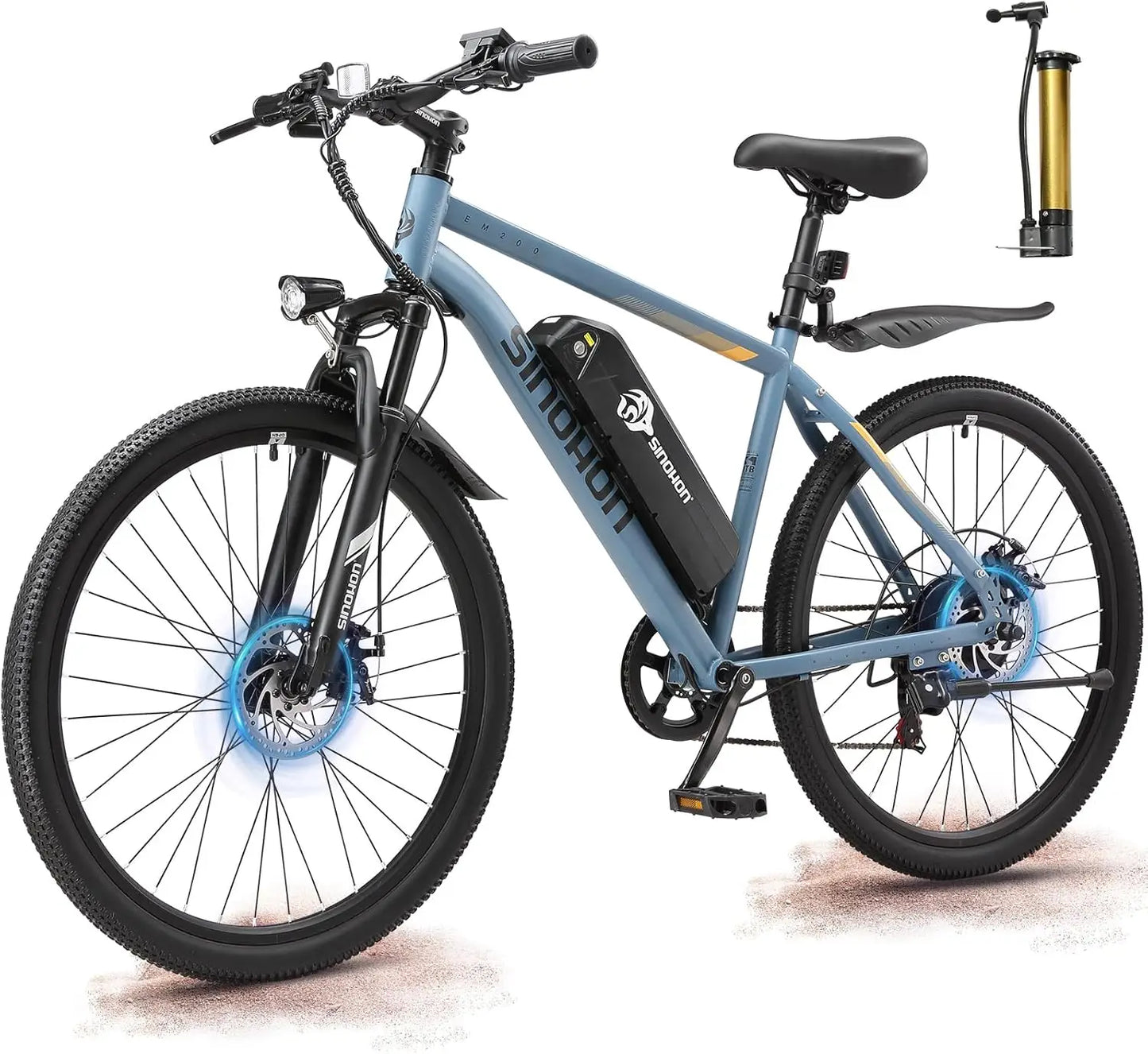 26" Electric Bike 500W Motor 375Wh Battery 20MPH 7-Speed Gears