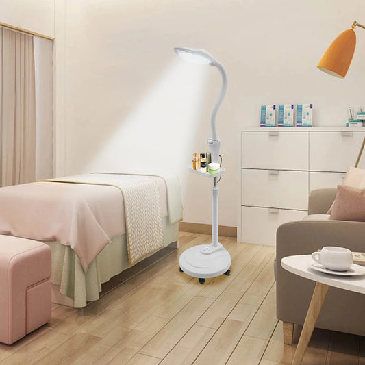 16X Magnifying Lamp Adjustable Brightness Height Storage Tray Salon Tool