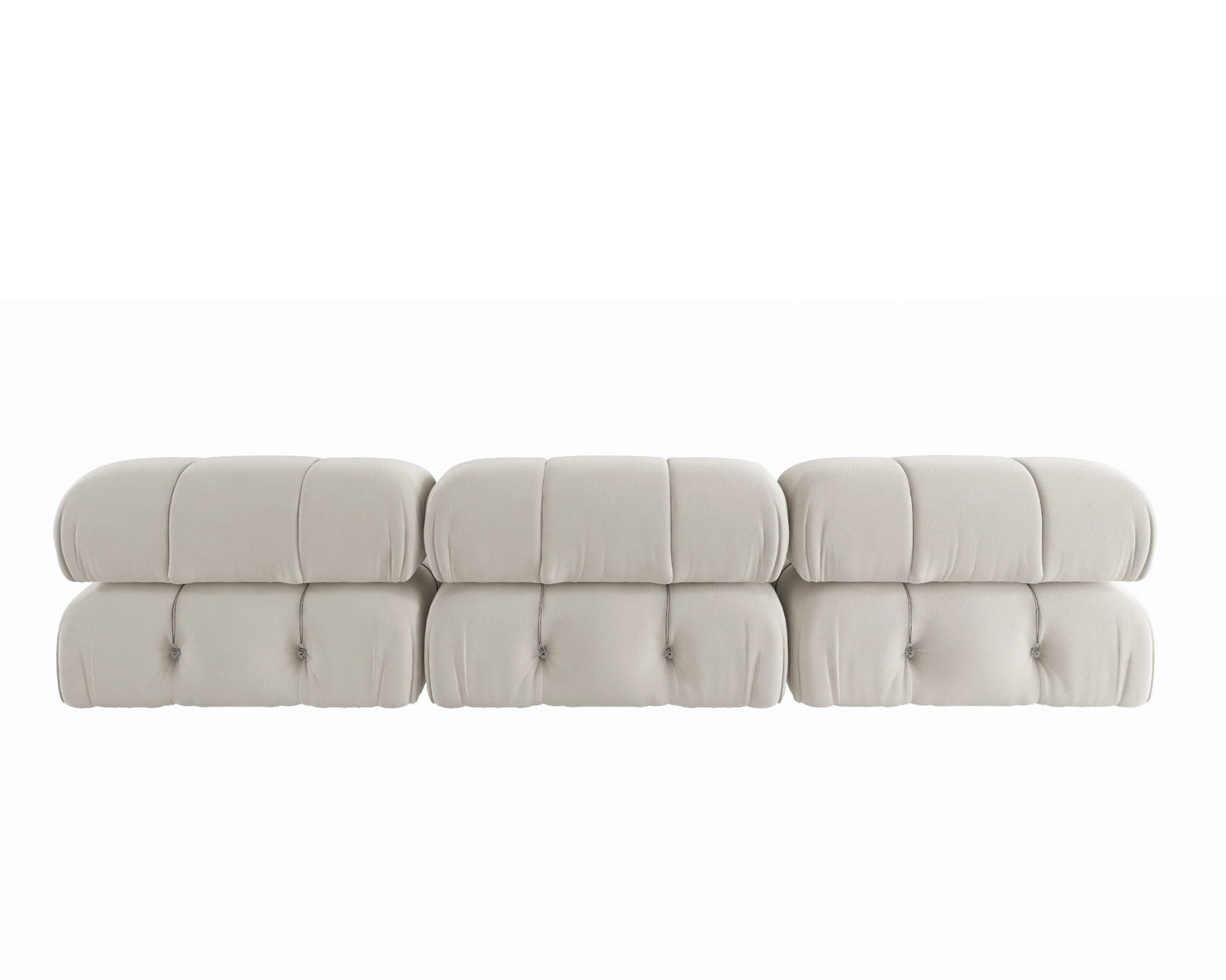 Ljustra 104" Modern Velvet Modular Sectional Sofa, Convertible, Minimalist, 3 Seats