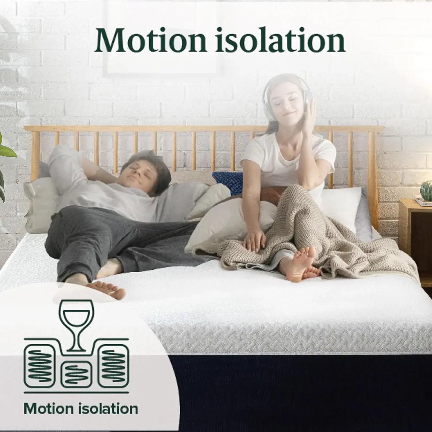 Ljustra 10 Inch Hybrid Mattress Full Cooling Comfort Medium Firm Motion Isolation