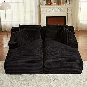 Ljustra 78 Oversized Double Chaise Lounge Couch Indoor Sectional Sofa