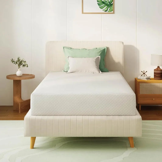 Ljustra TwinXL 10 Inch Green Tea Memory Foam Mattress Removable Cover