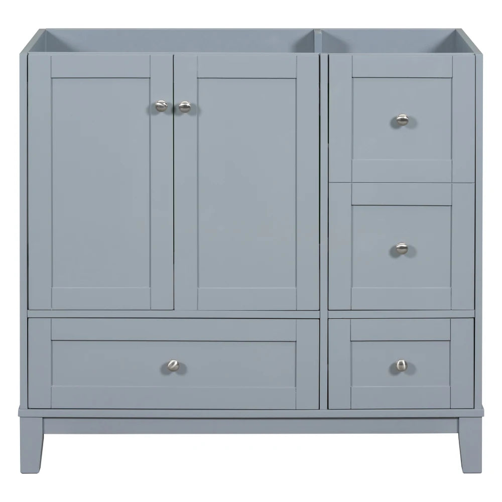 36 Inch Modern Bathroom Vanity with USB Charging and Ample Storage