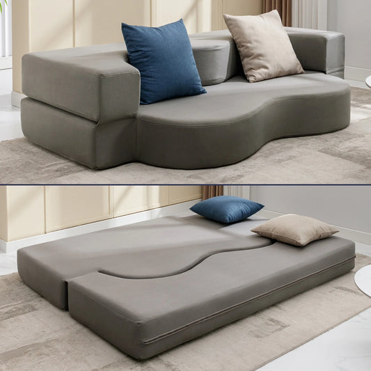 Ljustra Queen Size Folding Sofa Bed Futon Couch Memory Foam Sleeper