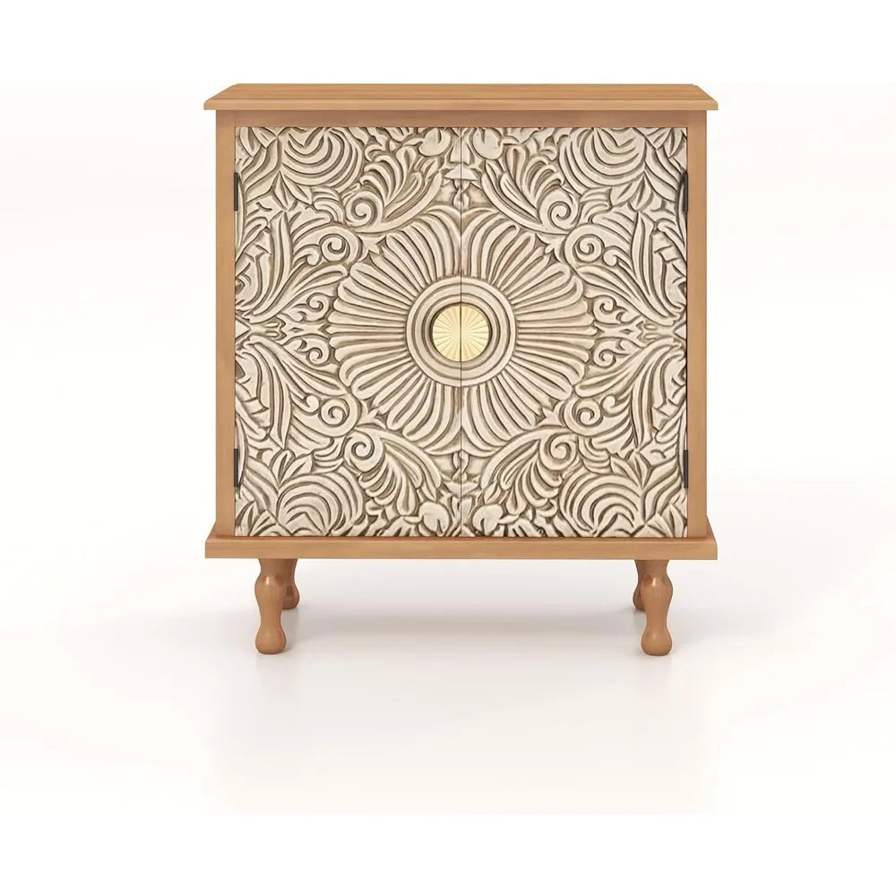 Storage Sideboard Buffet Cabinet Accent Cabinet with Solid Wood Feet