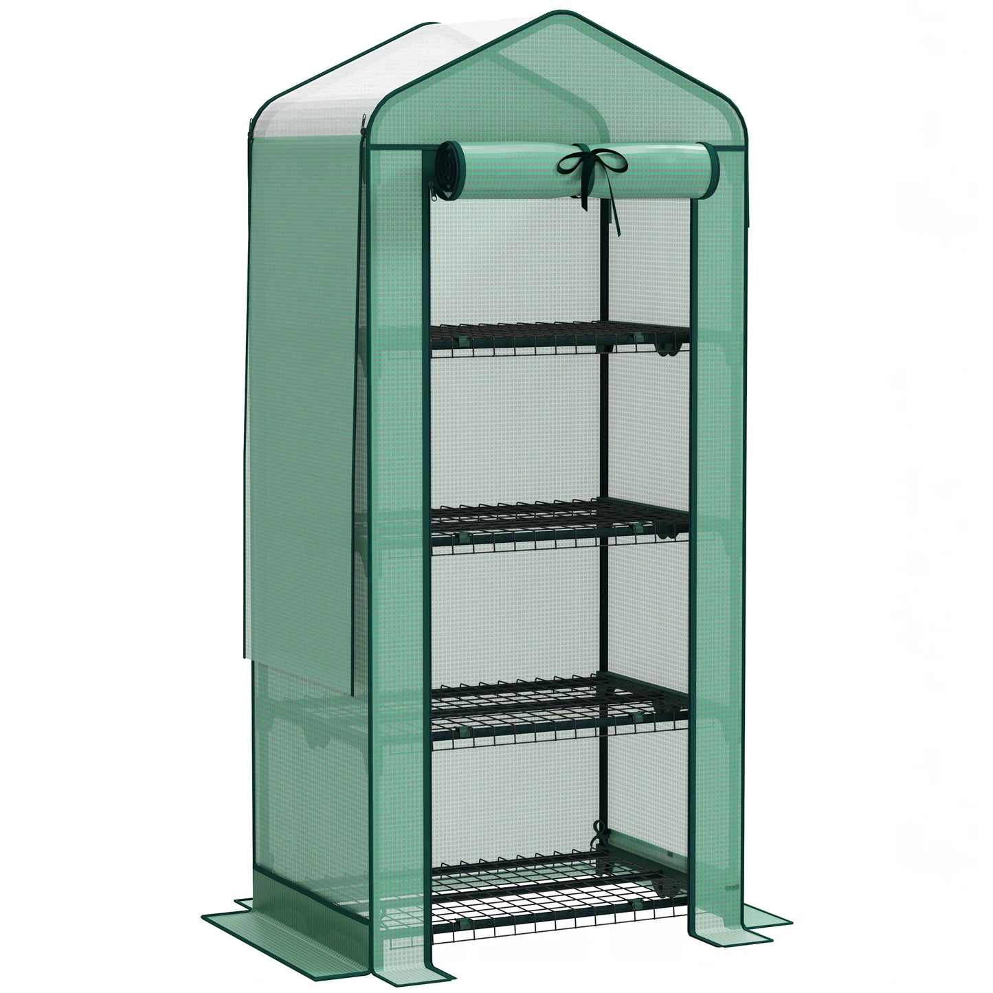 Portable Mini Greenhouse 4 Tier Plant Shelf Outdoor Garden Home