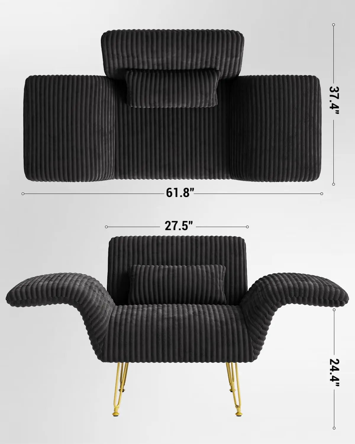 Comfy Accent Chair Cozy Wing Arm Sofa Adjustable Arms Living Room Bedroom