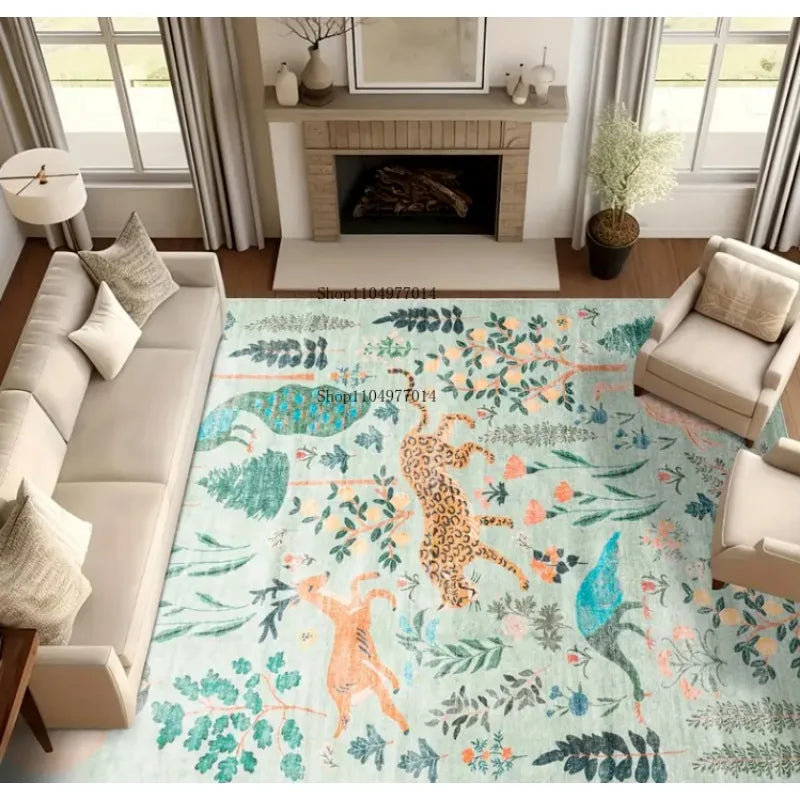 Animal Area Rugs for Living Room Bedroom Jungle Theme Decor
