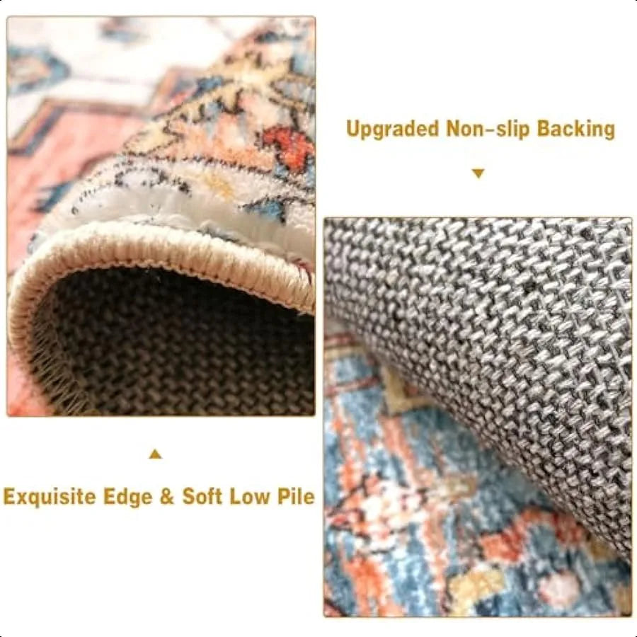 Hallway Runner Rug 2x6 Vintage Distressed Washable Non Slip Bedroom Kitchen