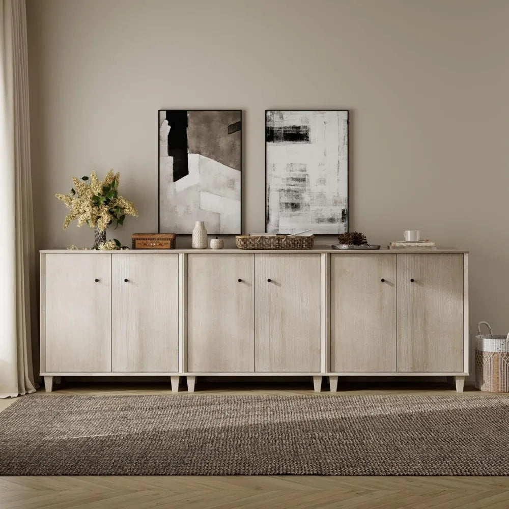 Modern Sideboard Buffet Cabinet with Adjustable Shelves for Storage