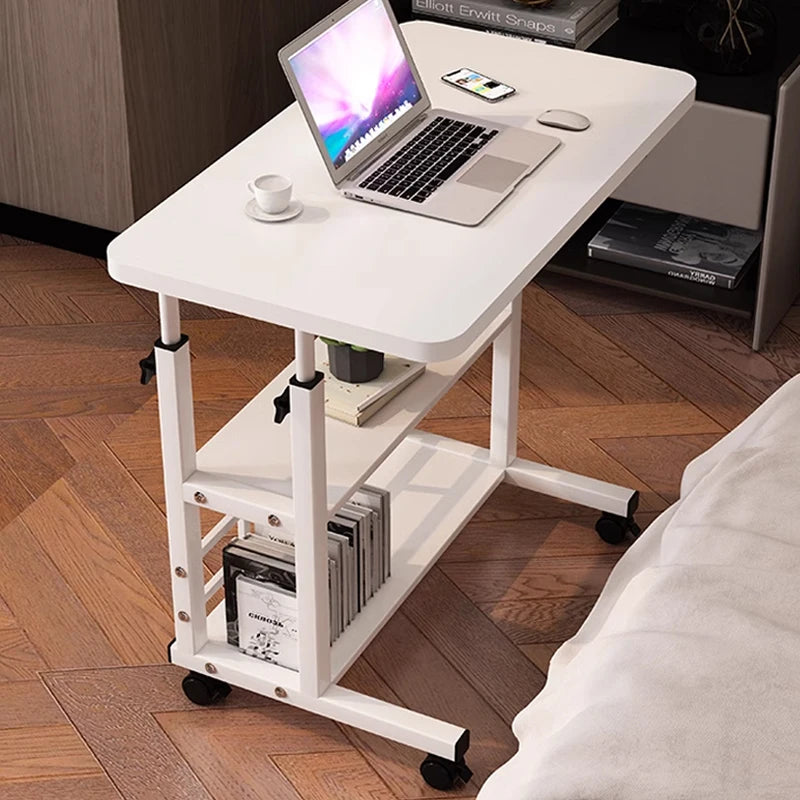 Height Adjustable Mobile Computer Desk Standing Desk with Wheels