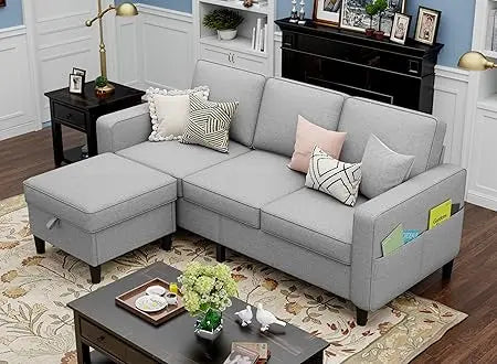 Ljustra Sectional Couch with Storage USB Charging for Living Room