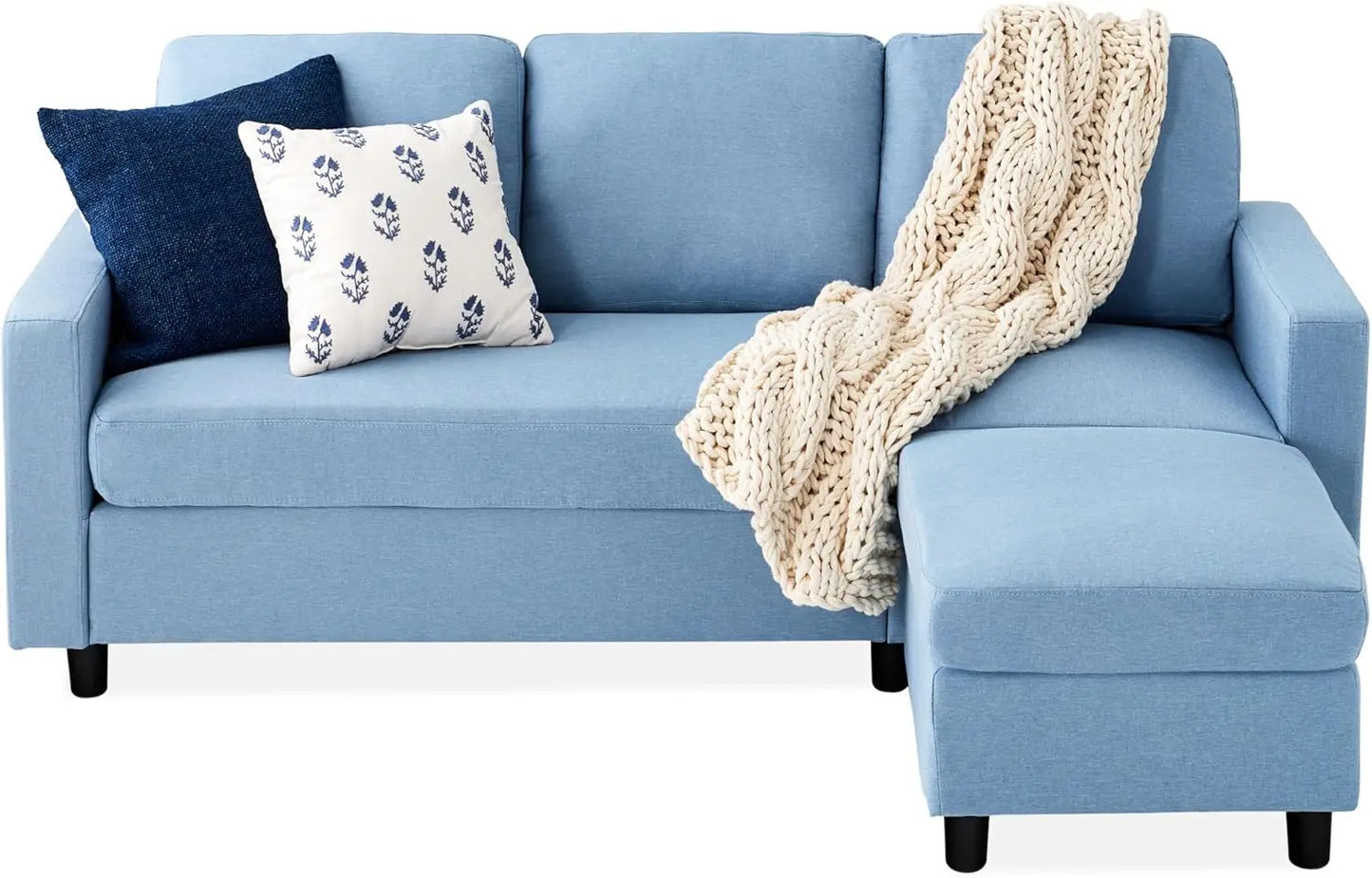 Ljustra Upholstered Sectional Sofa Compact L-Shape Chaise Lounge