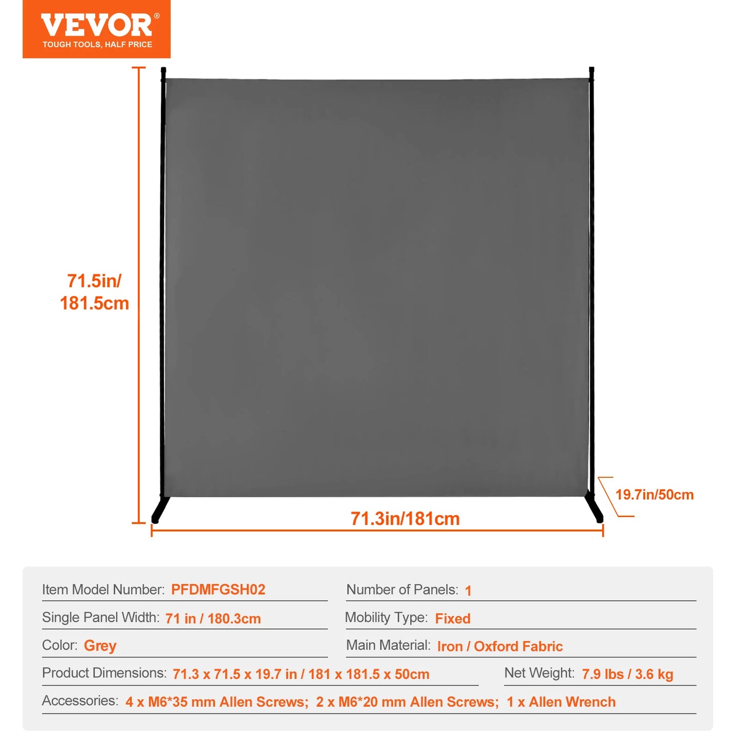 Ljustra Portable Soundproof Room Divider Privacy Folding Partition Screen