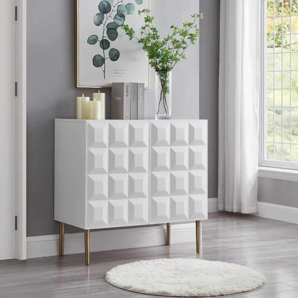Accent Storage Cabinet Buffet Sideboard Small Credenza for Kitchen Entryway