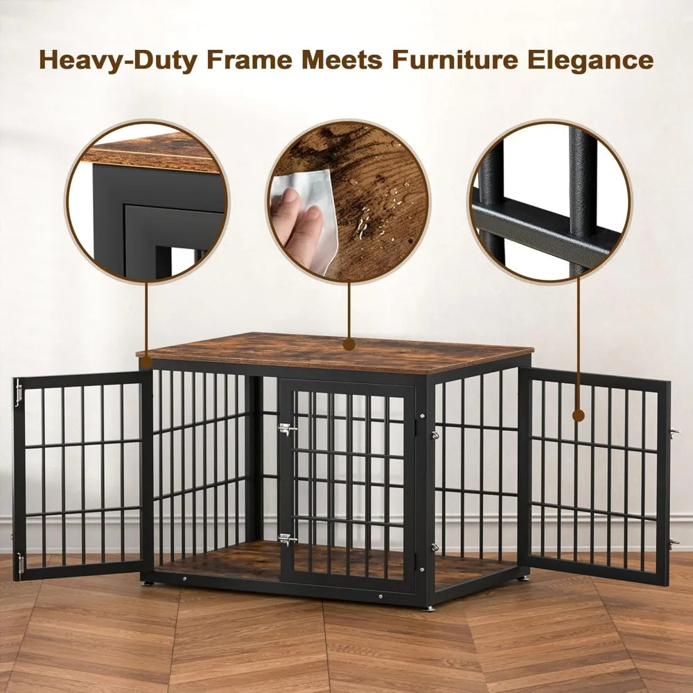 42 Inch Heavy Duty Dog Crate Furniture for Large Medium Dogs End Table