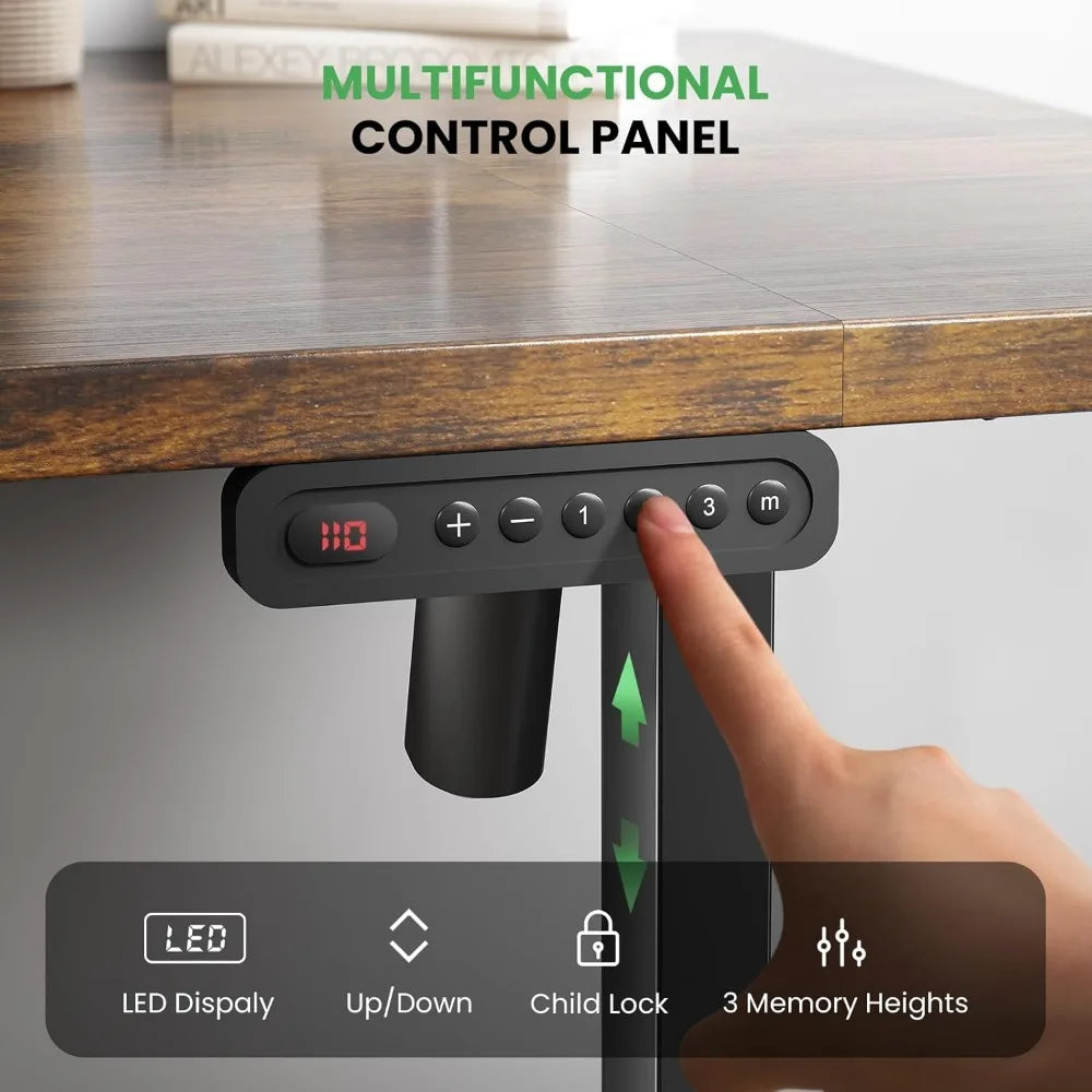 Electric Standing Desk Adjustable 48x24 Inch Sit Stand Desk with Memory Presets