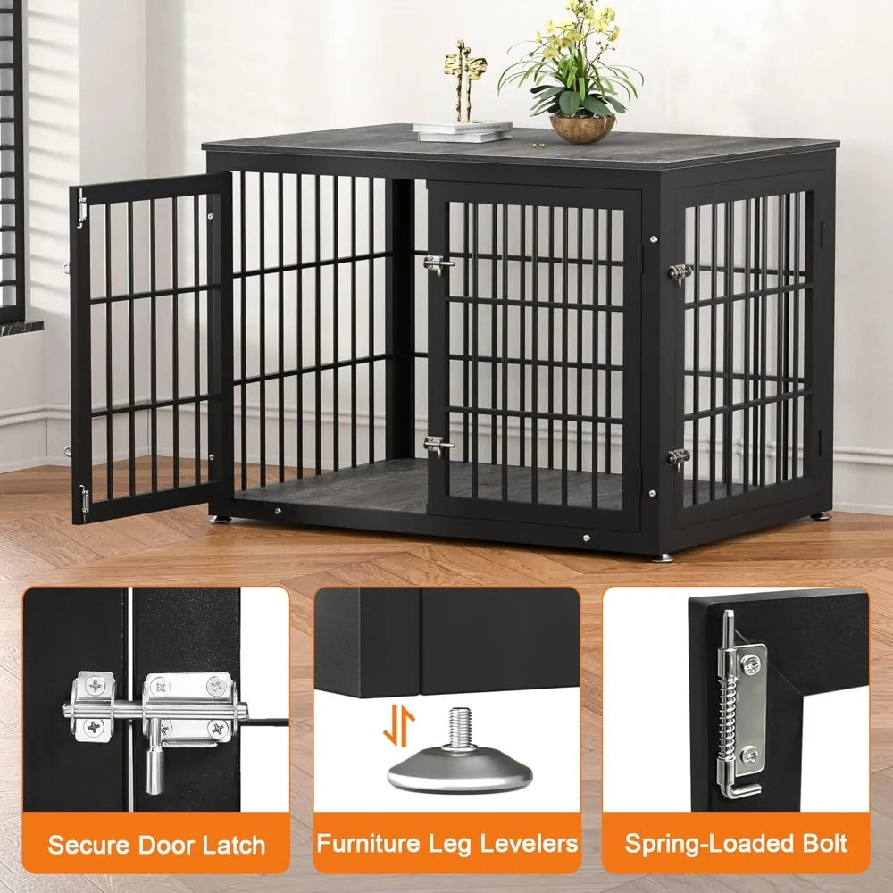 42 Inch Heavy Duty Dog Crate Furniture for Large Medium Dogs End Table