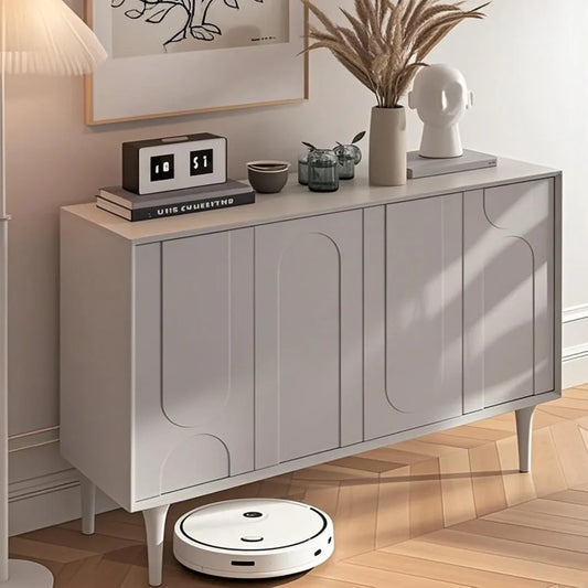 Modern Sideboard Buffet Cabinet with 4 Doors Adjustable Shelves