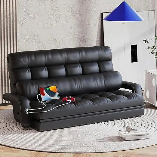 6-Position Floor Lounge Sofa Bed Convertible Couch for Adults and Kids